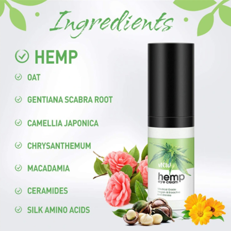 Best Hemp Eye Cream Moisturizer Anti-Aging Wrinkles Eye Treatment Cream