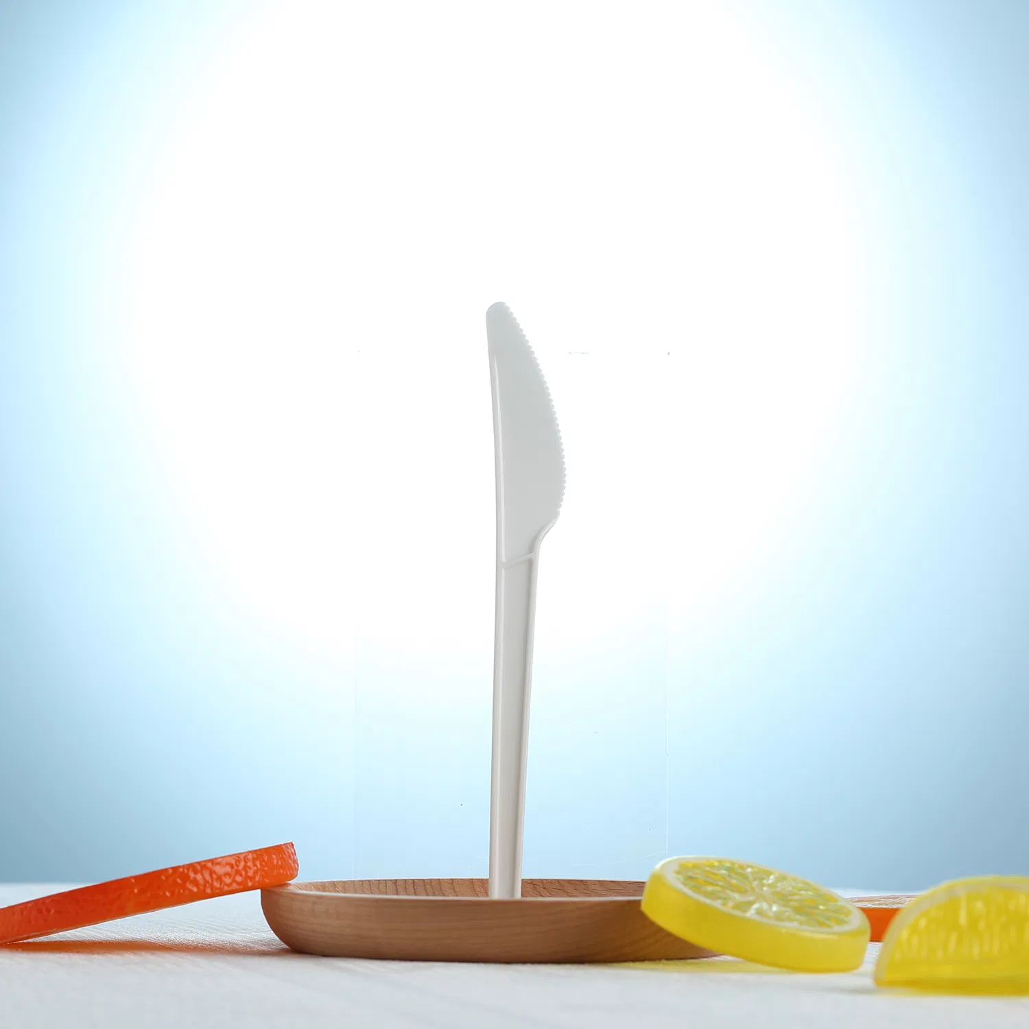 7.5" Biodegradable Compostable Cpla Tableware PLA Long Knife 10