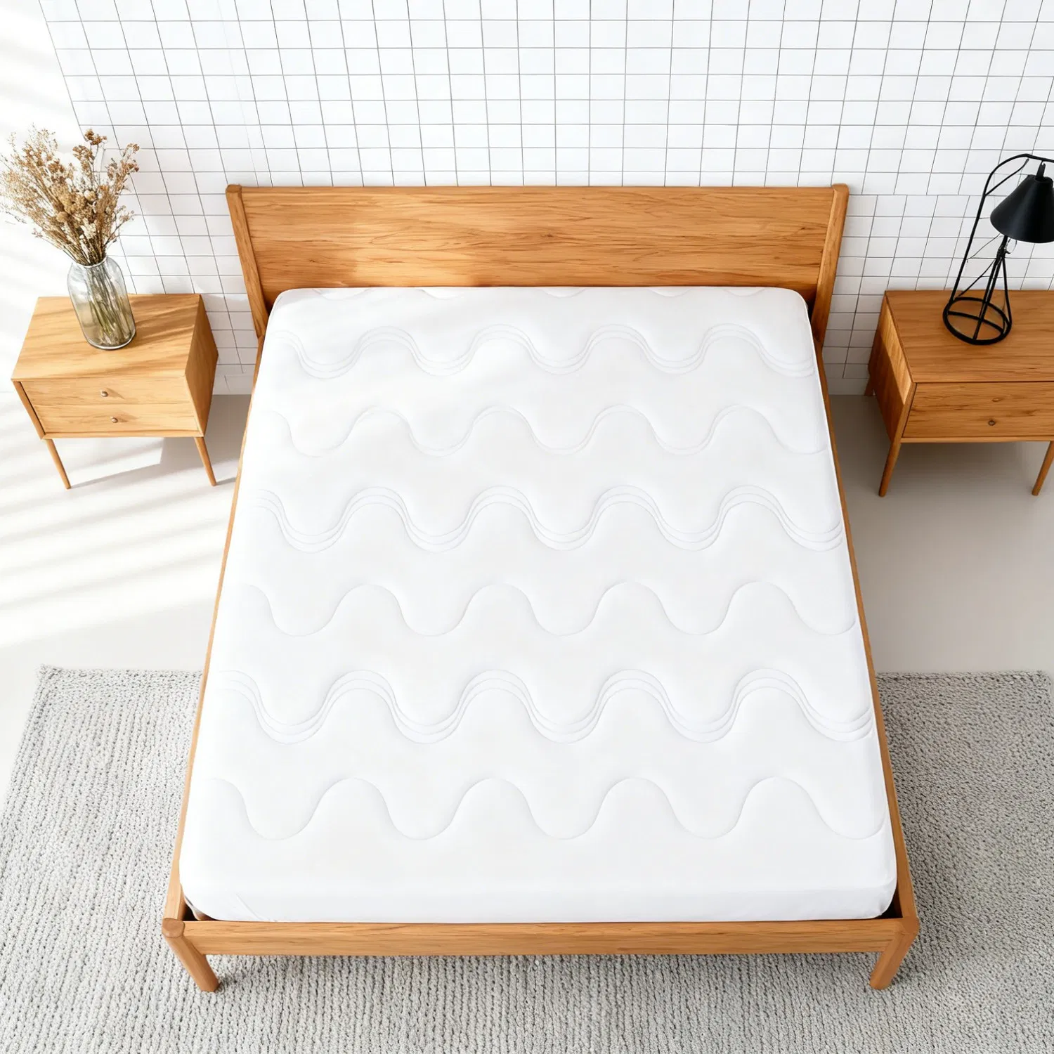 Quilted Waterproof Woven Mattress Protector with Extra Deep Fitted Sheet