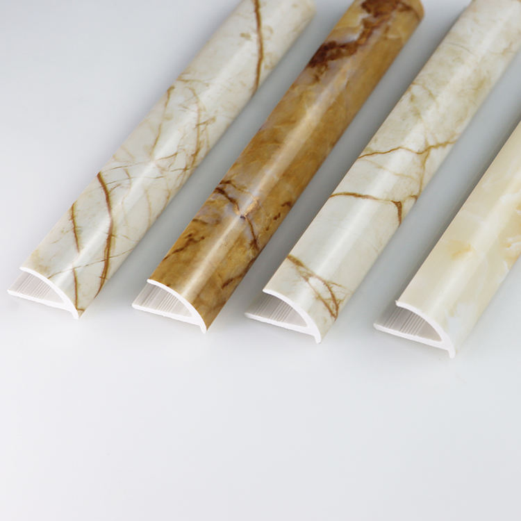 Factory Stone Sculpture Ceramic Wall Corner Strip Round Edge PVC Tile Trim