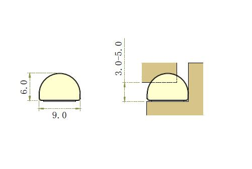 D Type PE PU Foam Sealing Weather Strip External Door Window Frame Draught Seal