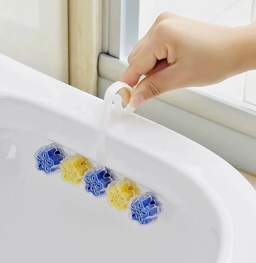 Household Colorful 5 Ball Hanging Flush Cleaner Toilet Freshener Ball