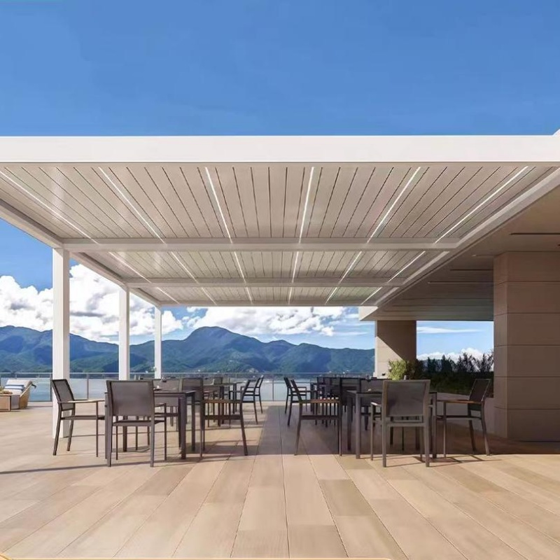 Customized by Chinese Manufacturers, This Low-Priced Electric Aluminum Alloy Roller Shade Awning Is a Retractable Glass Roof with High-Quality Sunshade Canopy.