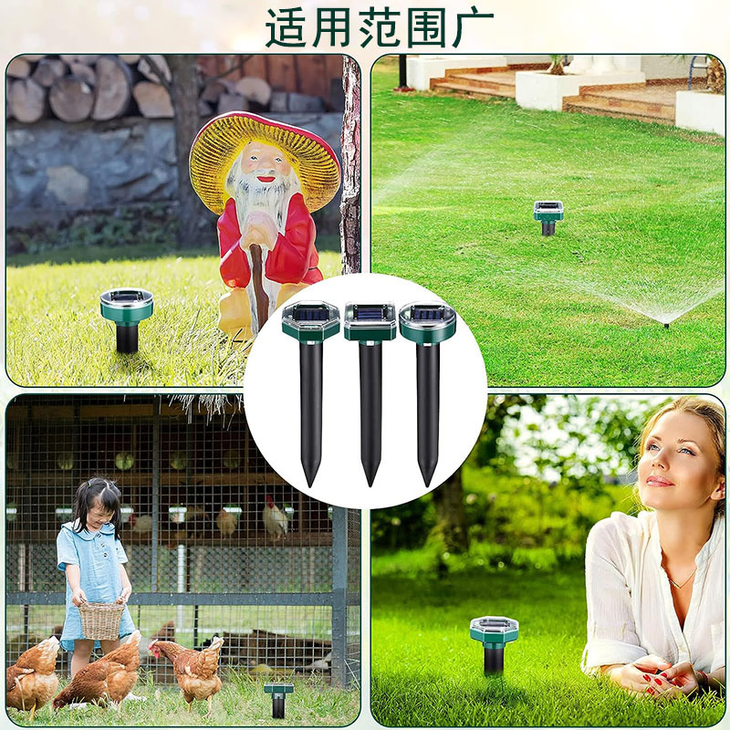 Solar Bird Control Ultrasonic Sounds Repellent Dog Cat Mouse Pest Repeller
