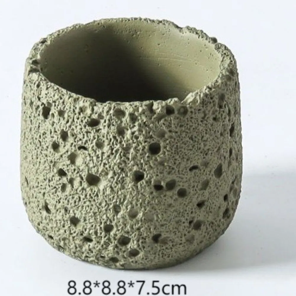 Candle Pot Cement Design Candle Mold Holder Wbb28021