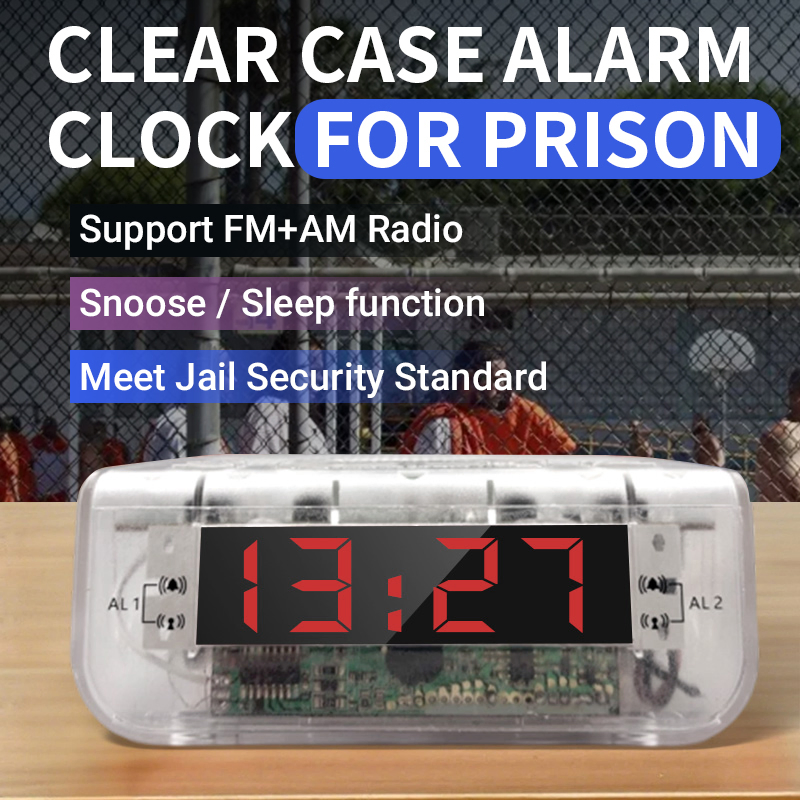 Прозрачный цифровой будильник-радио Prison Electronics