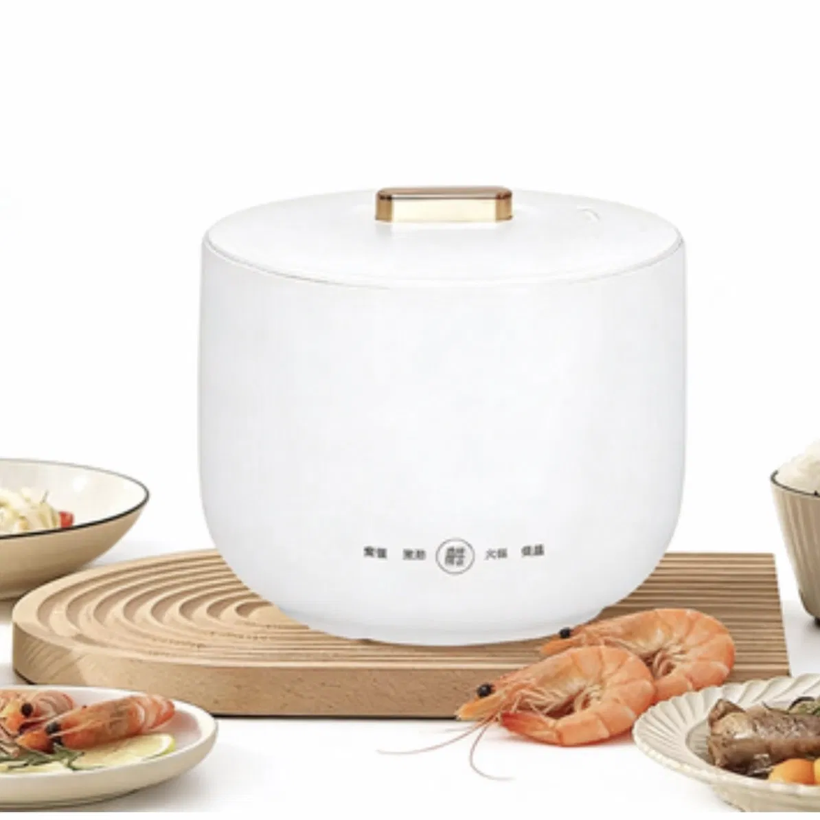 8L Ceramic Inner Pot Rice Cooker 2-3 People Spherical Pot Keep Warm 3c Certified Base Heating