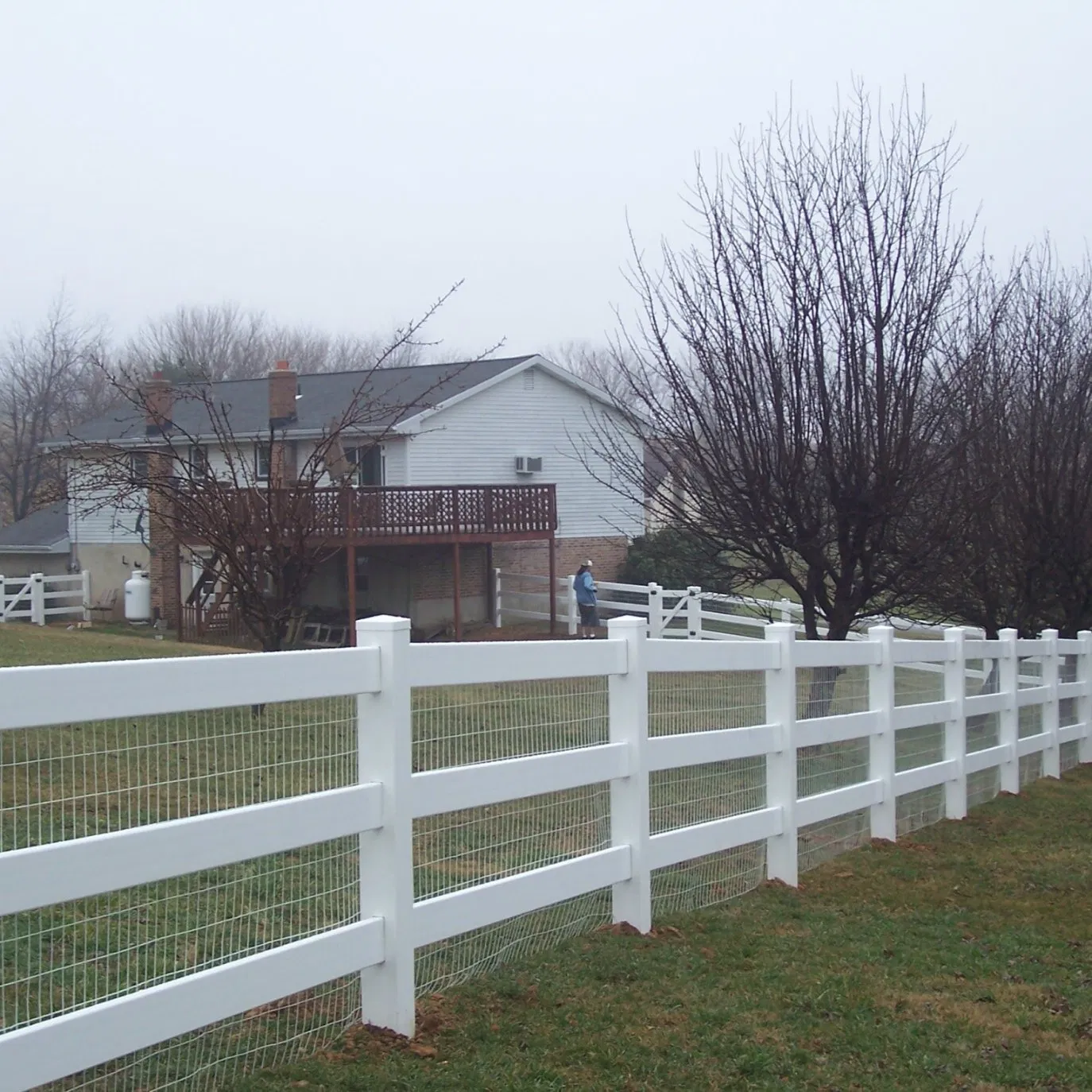Outdoor Farm Field PVC Rail Fence Panels