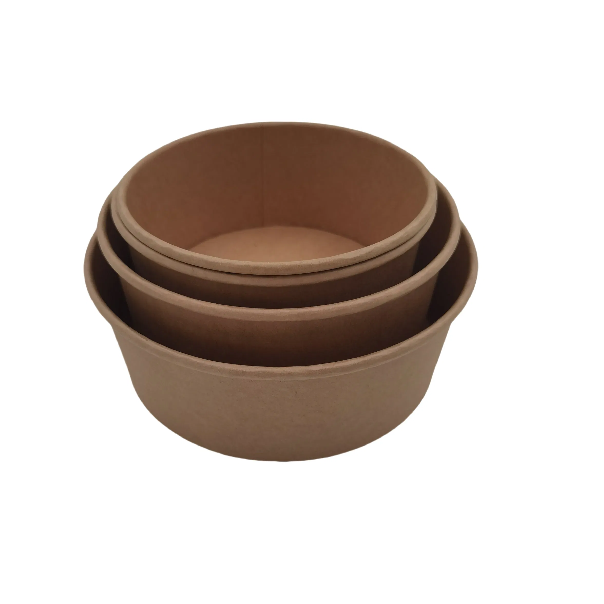 Custom Printing Food Packing Box Salad Bowls Kraft Paper Bowl with Lid