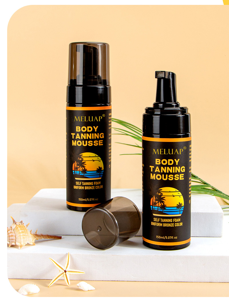 Vegan Cruelty Free Private Label Deep Self Tanning Mousse Sun Tanning Foam Self Tanner Dark