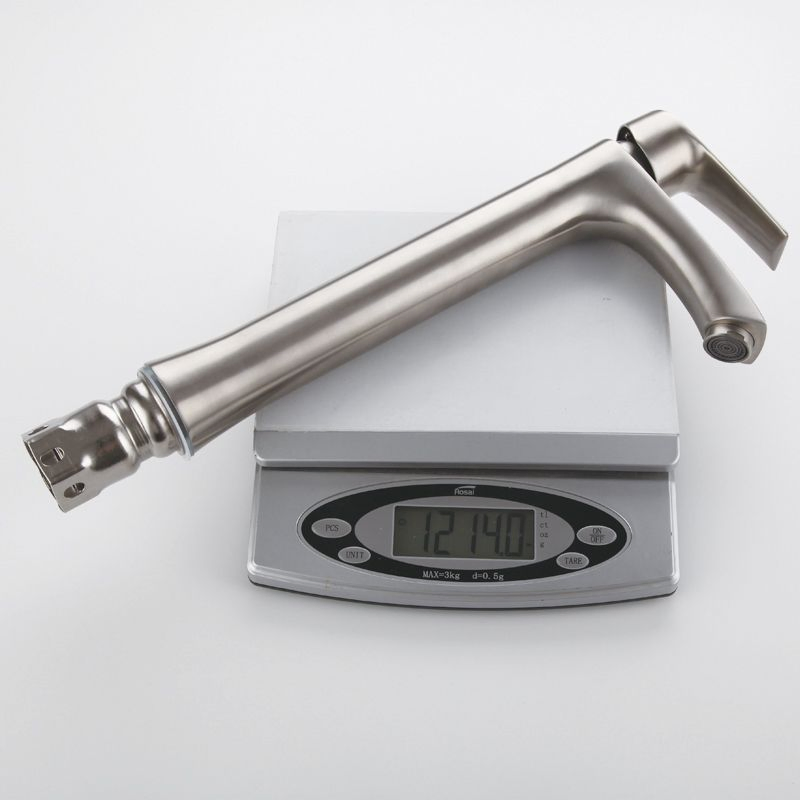 Смеситель для раковины из нержавеющей стали, черный никель