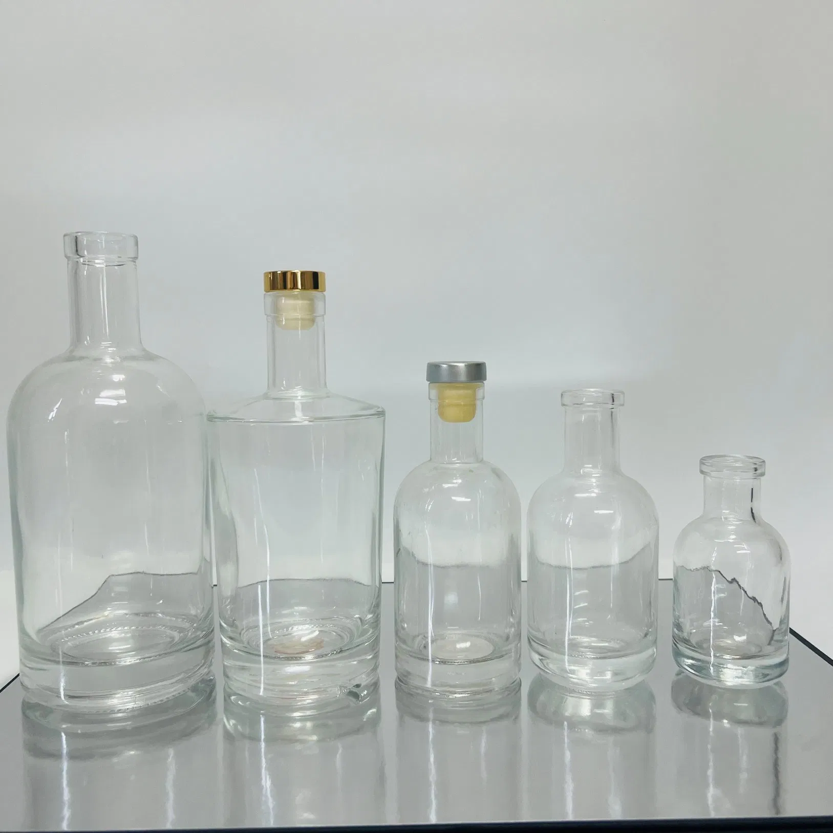 Clear Frosted 250ml 750 Ml Empty Glass Alcohol Bottles Spirit Vodka Liquor Bottle