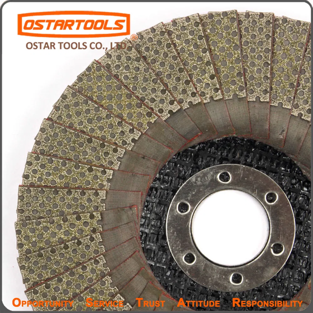 Premium Red Cloth Net Pattern Diamond Flap Disc with Fiberglass Base