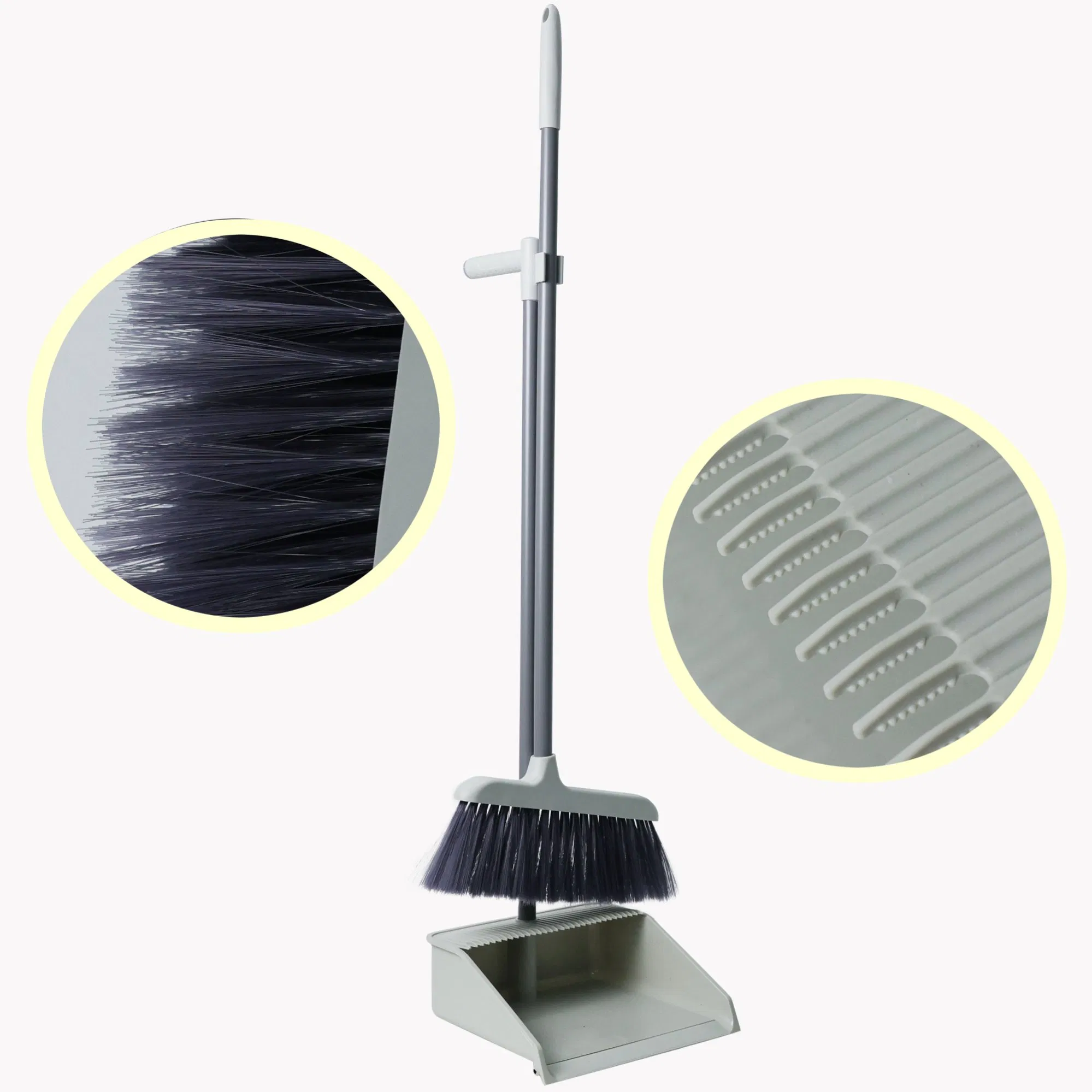 Household Cleaning Broom and Dustpan Set Soft Pet Bristle Dustpan Broom