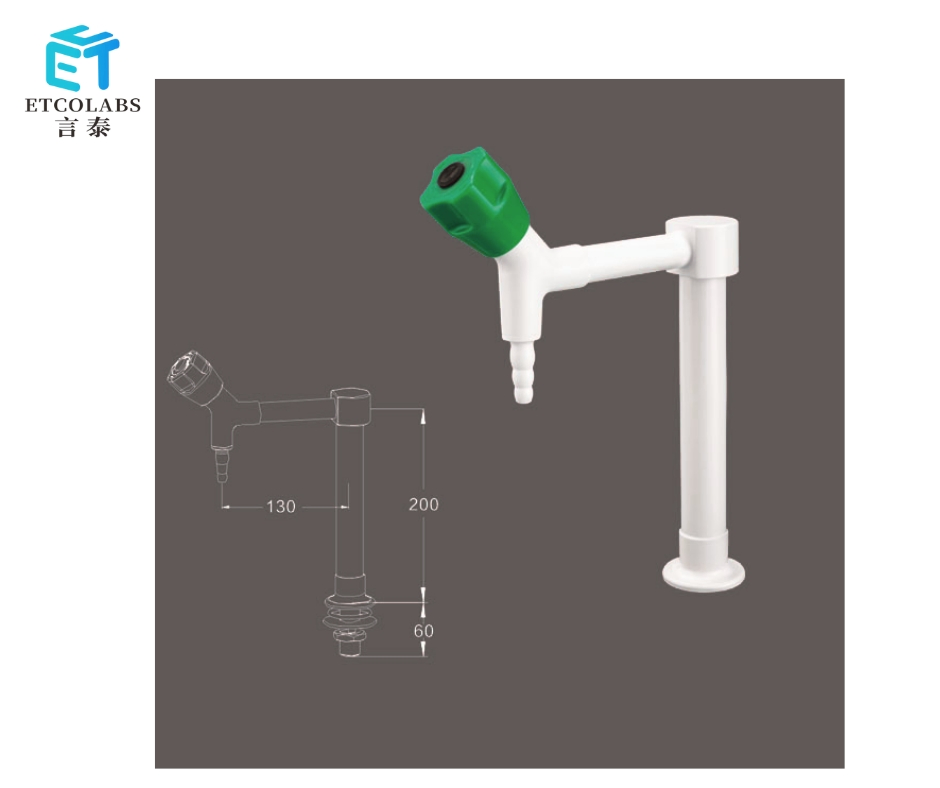 Лабораторный кран из нержавеющей стали с одним выходом