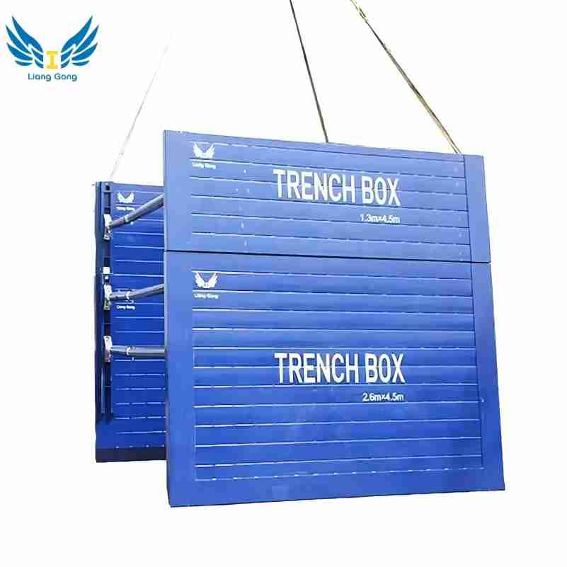 Lianggong Formwork Manufacture Steel Trench Box for Excavation Construction Steel Trench Shoring for Adjustable Steel Ditch Equipment