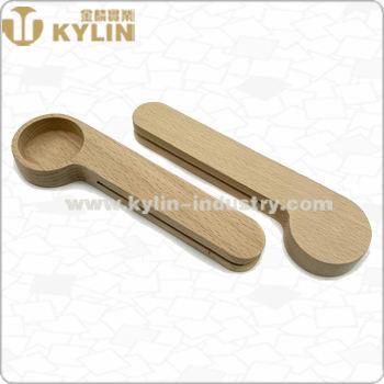 Wood Coffee Bag Seal Close Clip with Coffee Spoon for Cafe Shop