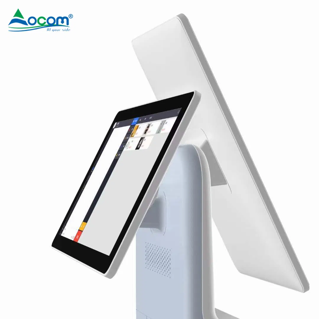 POS-1508 Ocom 15.8inch IPS Screen Self-Service Kiosk Point of Sale POS Machine with Vice Screen