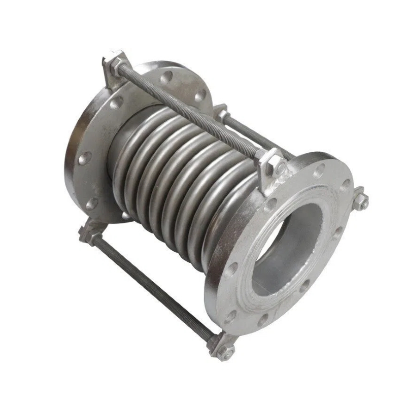 Stainless Steel Bellows Compensator with PTFE Lining, Flanged Metal Expansion Joint