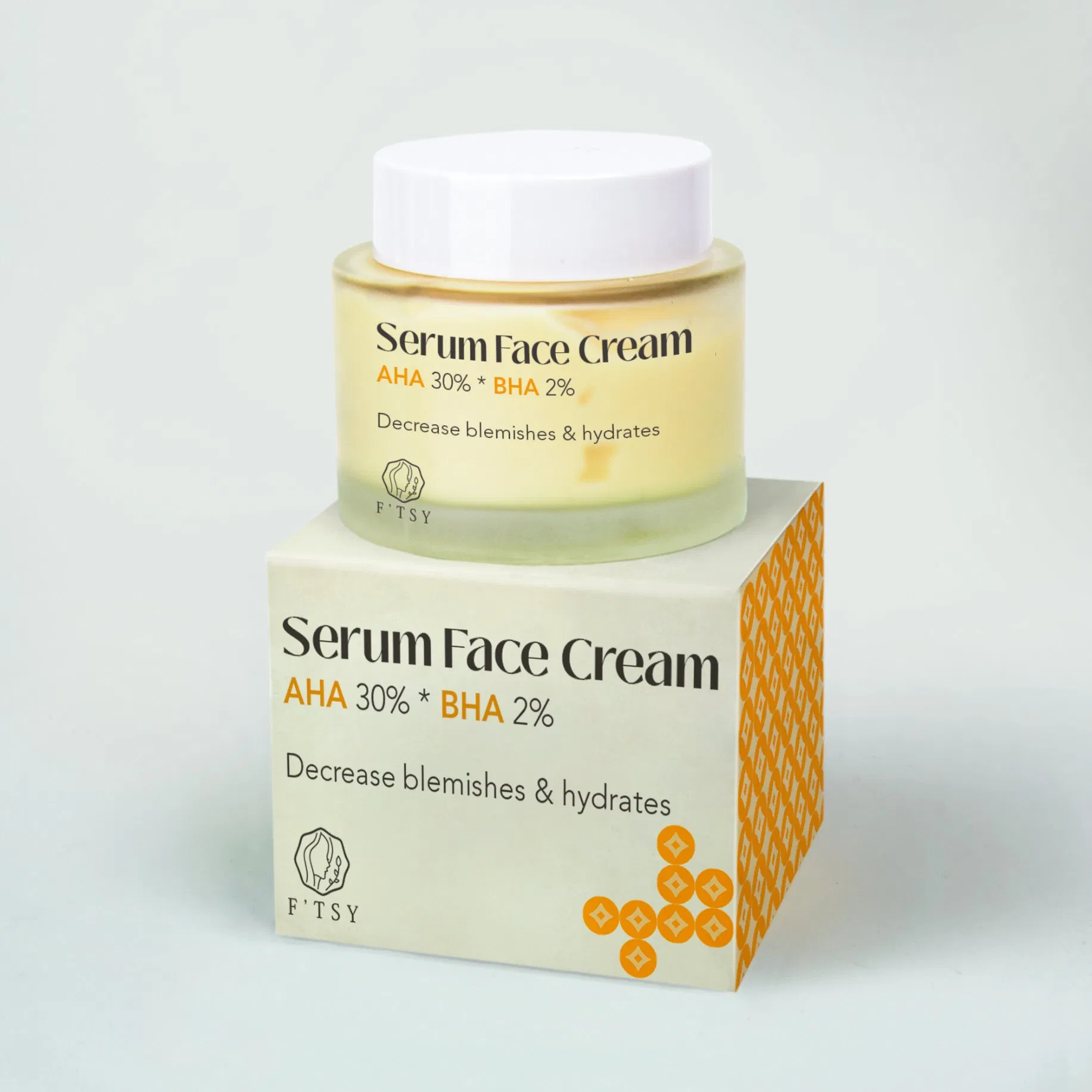 Private Label Aha 30% BHA 2% Serum Face Cream Hydrating Niacinamide Glowing Moisturizer Facial Solid Serum Cream Factory