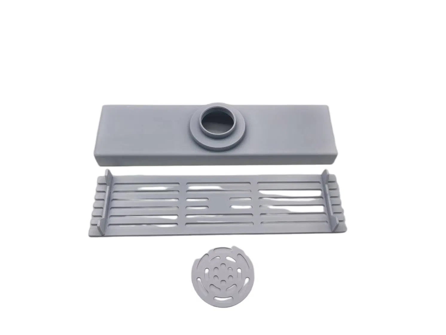 Customizable Odor-Proof Drain for Stylish Sink in Brushed Silver Large Capacity Linear Shower Drain