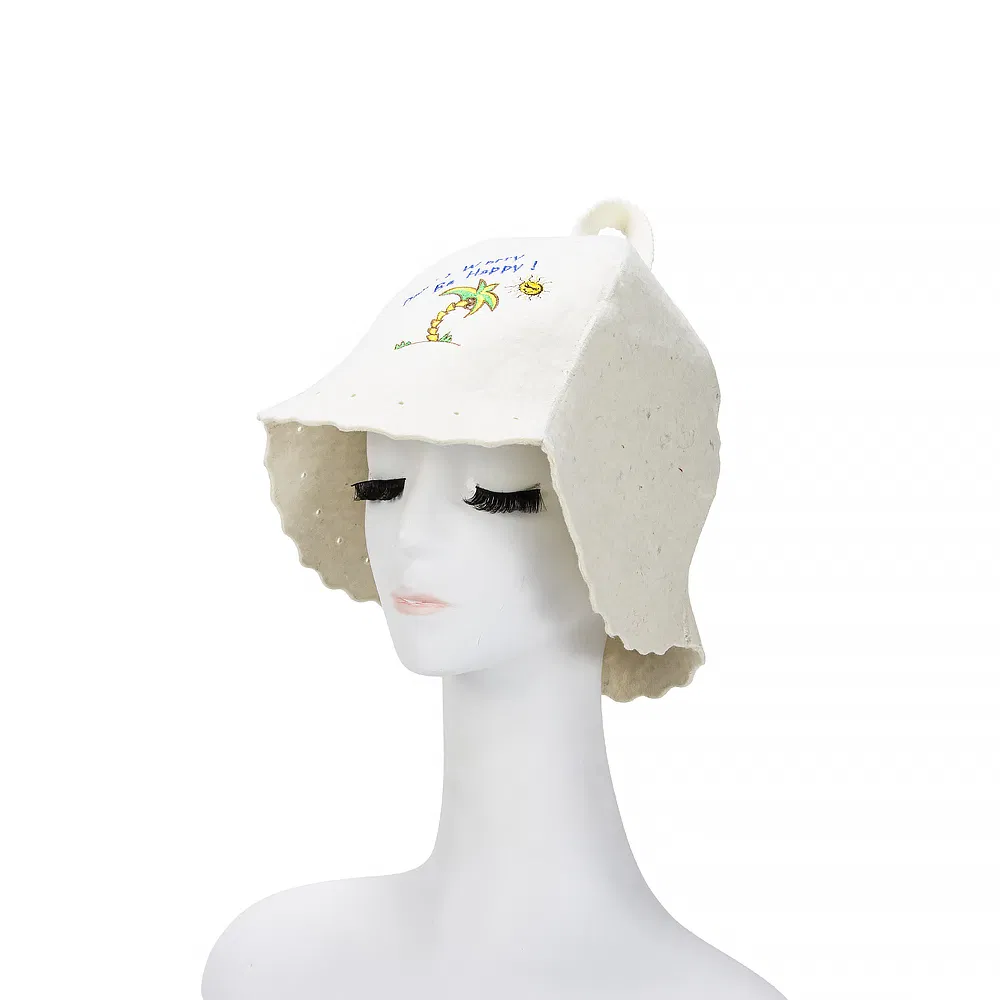 Wool Felt Sauna Cap Russian Banya Cap Unisex Sauna Hat for Steam Bath Sauna Accessories
