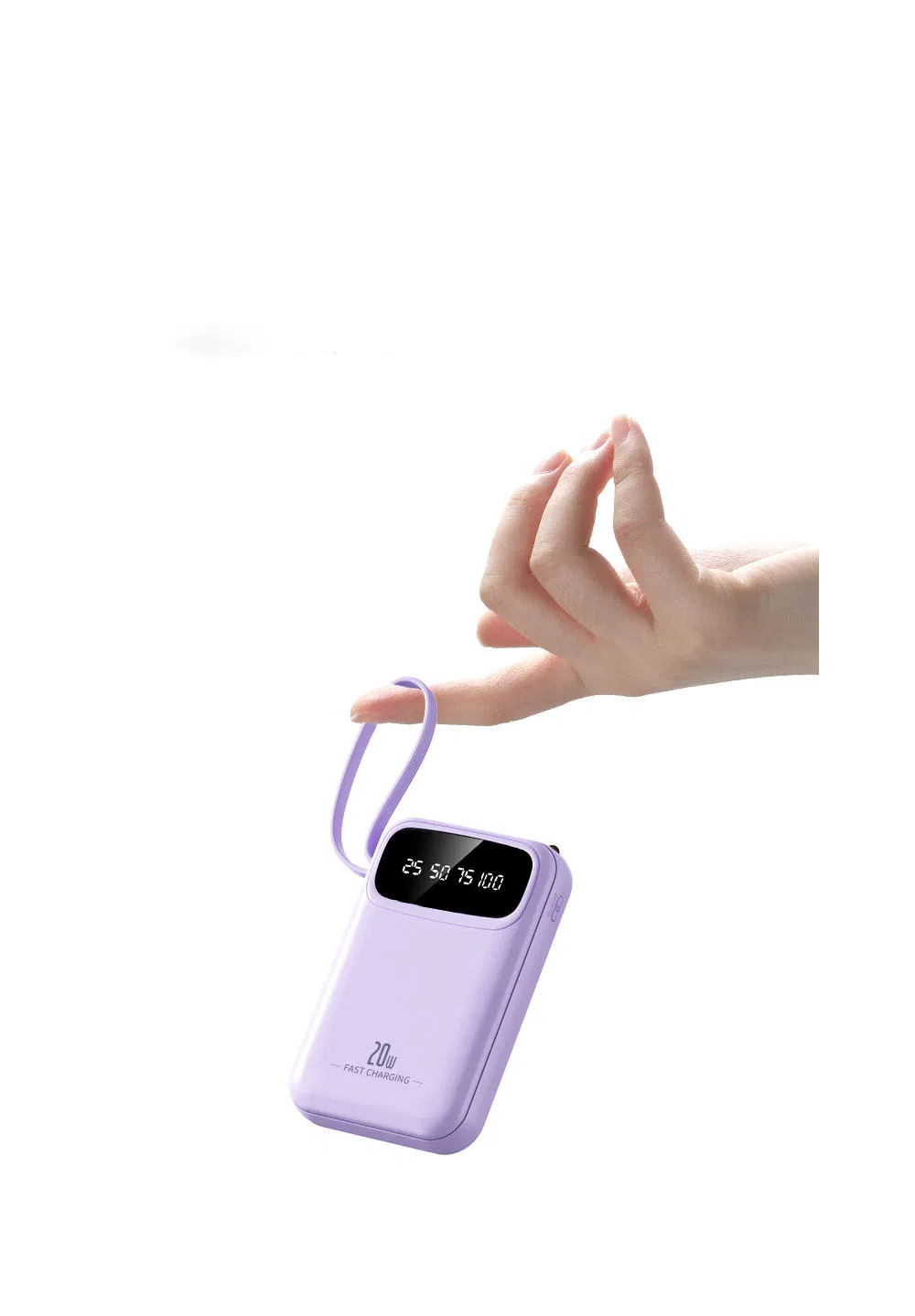 Портативный пауэрбанк 20000 мАч, компактный