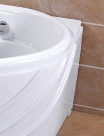 Угловая акриловая ванна с гидромассажем