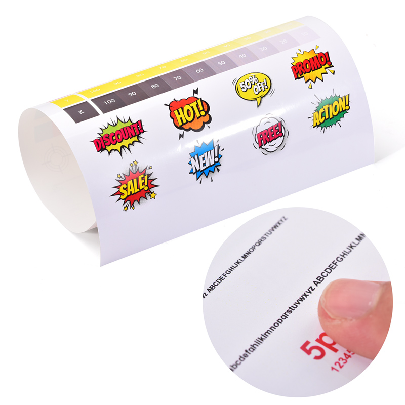 Glossy White PP Inkjet Printable Custom Adhesive Label