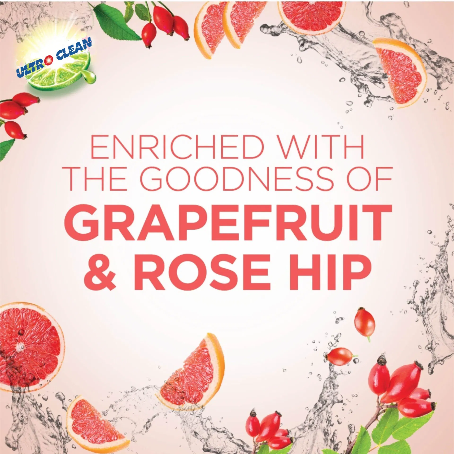 1L Grapefruit Kitchen Label Design Dishwash Liquid
