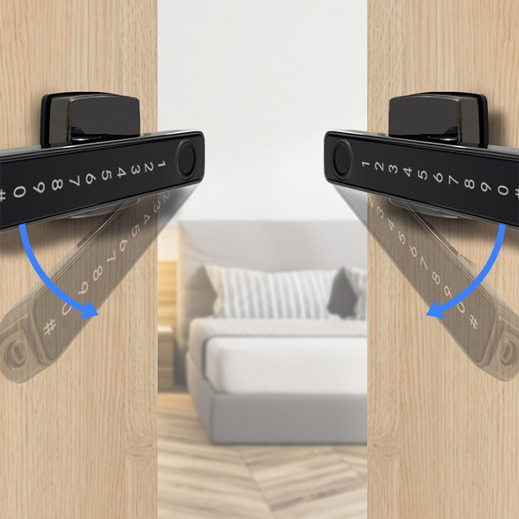 Tuya Network Fingerprint Remote Control Smart Passcode Single Latch Lock for Bedroom Indoor Lock