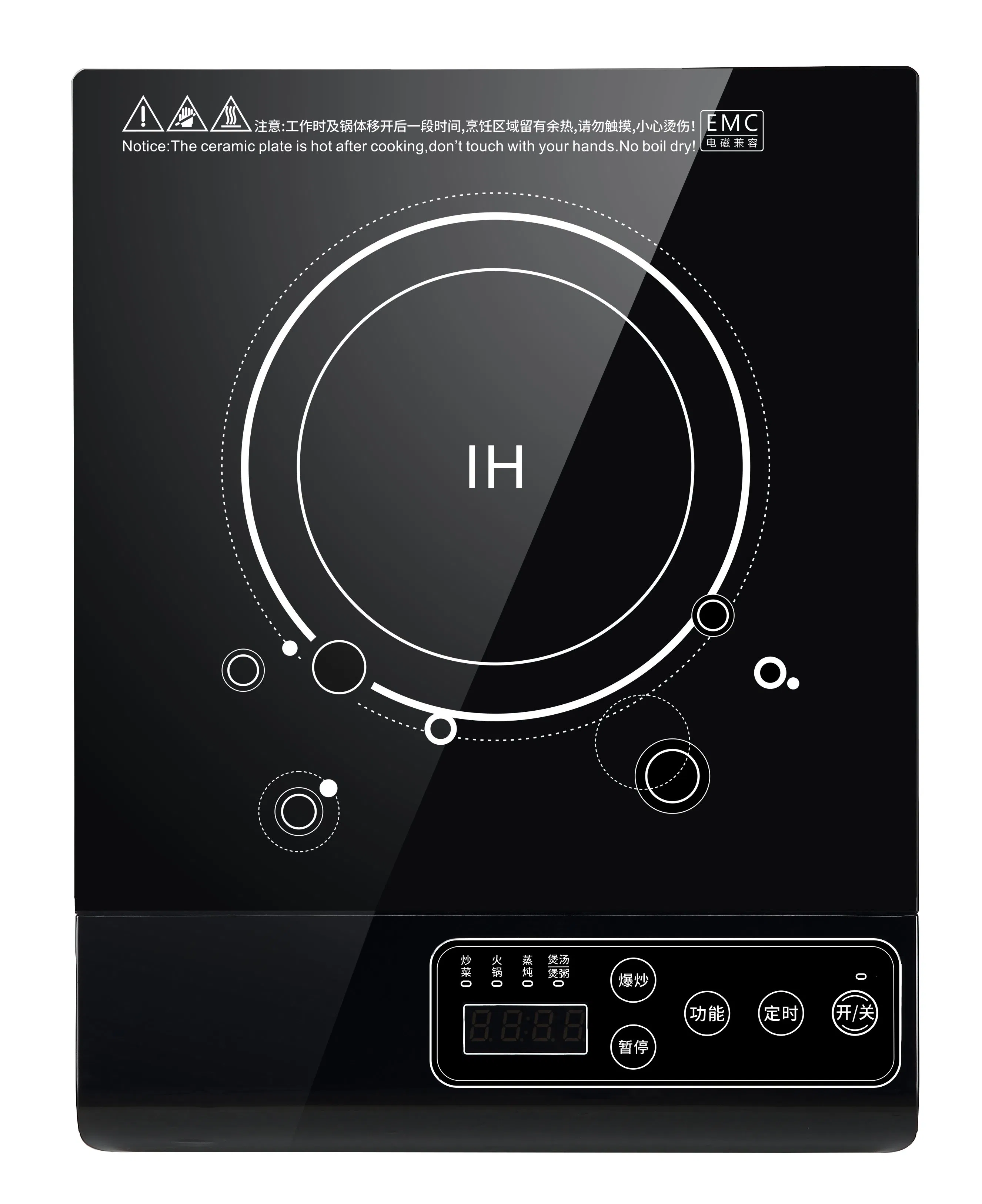 Touch-Controlled Microcrystal Panel Multifunction Electric Home Appliance Induction Stove Cooktop Cooker