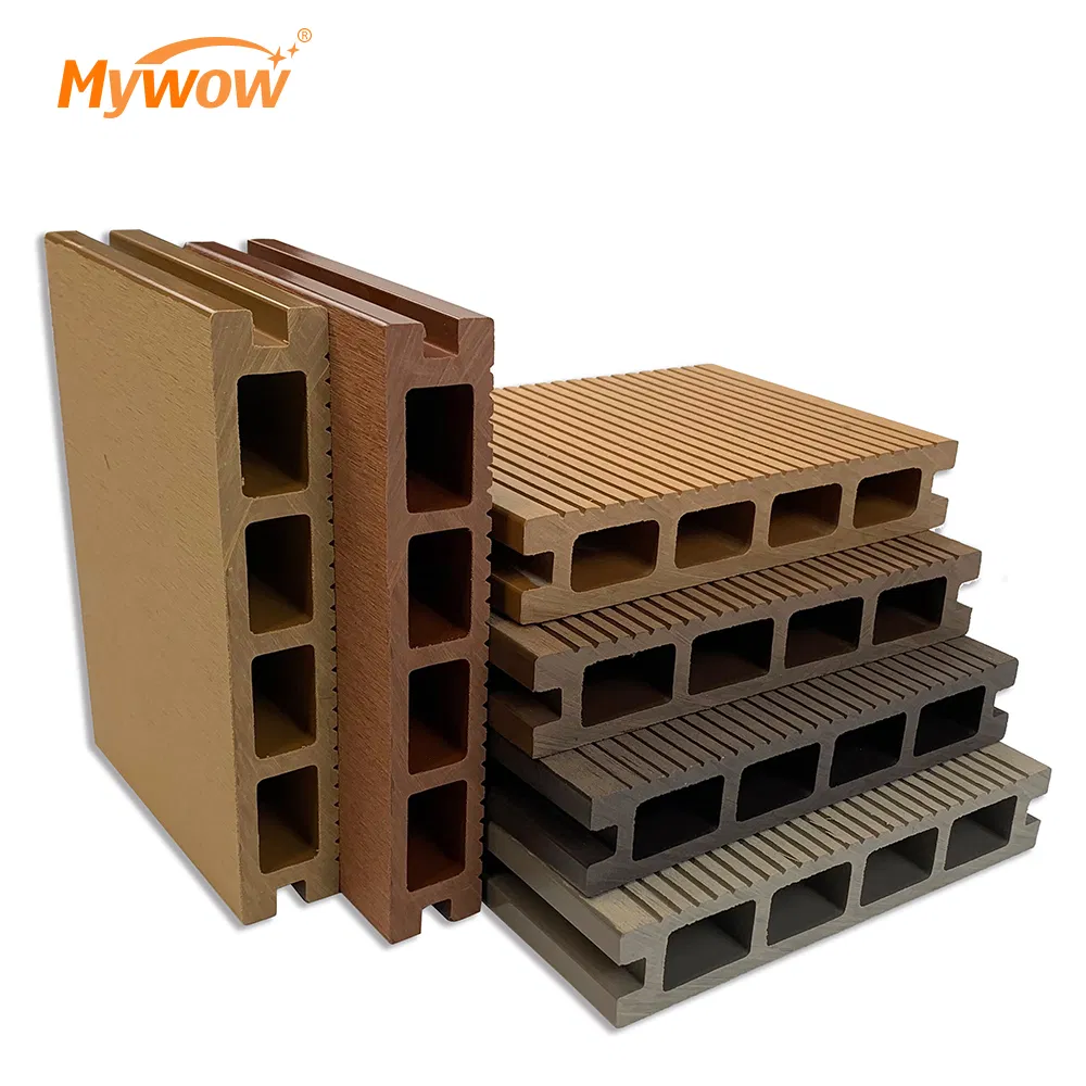 Chinese Made Square Hole Flooring Composite Wooden Outdoor WPC Decking