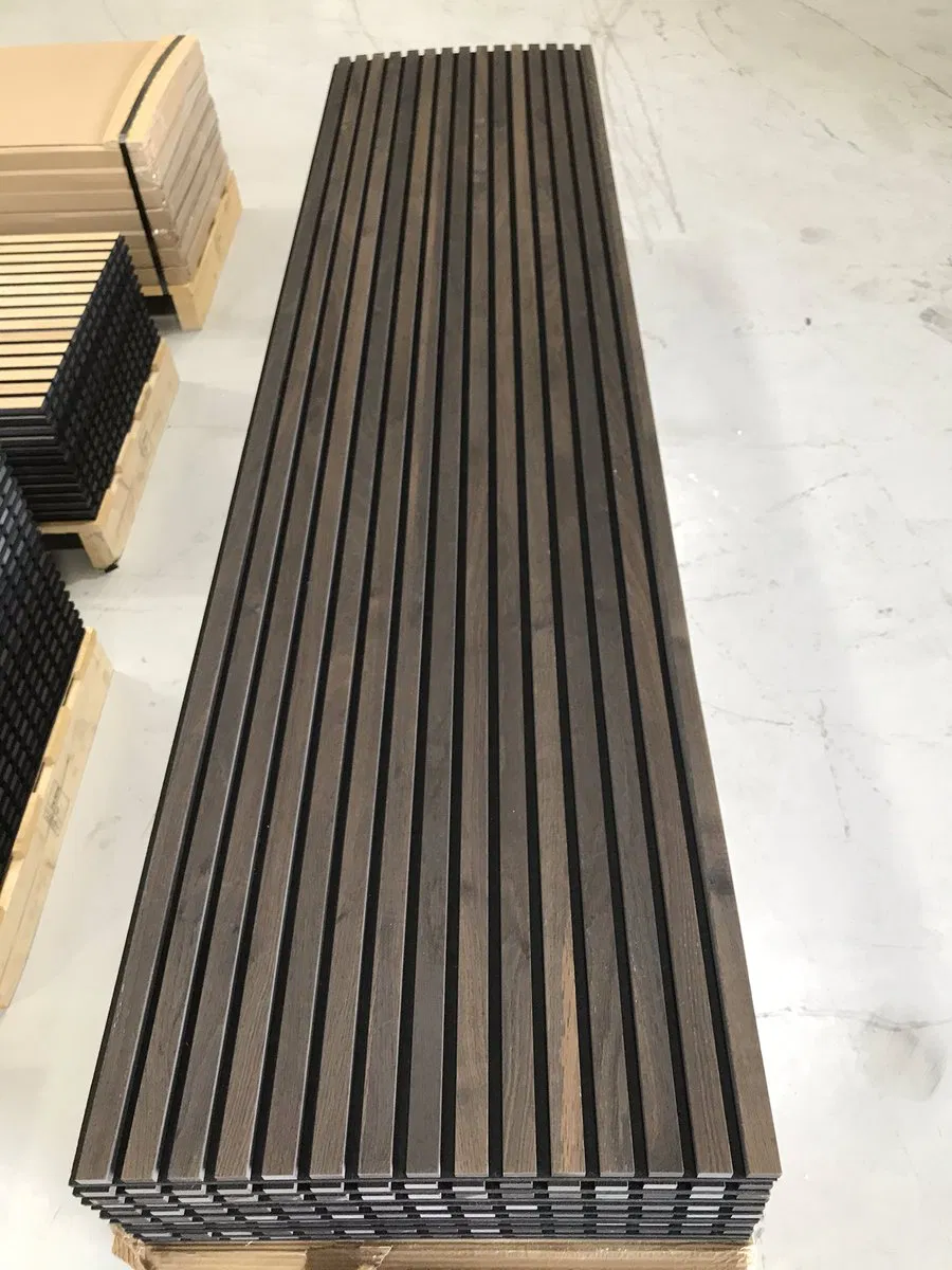 Wall and Ceiling Sound Absorbing Decor Wood Strip Acoustic Panels for Home Building Acoustic Panels