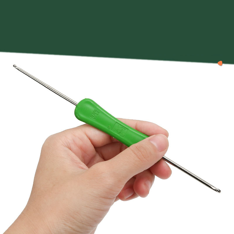 Wholesale Double-Head Crochet Hook with Plastic Handle Sewing Knitting Tool Accessory