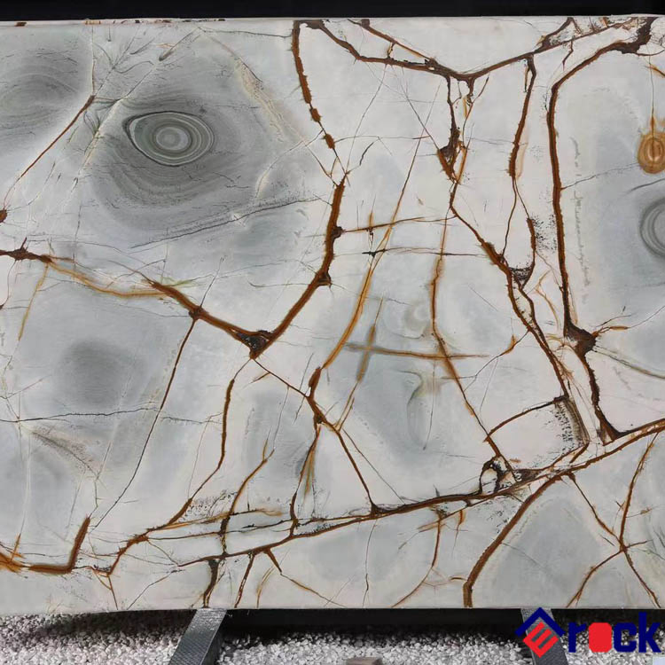 Luxury Tile and Stone Polished Roman Blue Quartzite Slabs for Countertops and Wall Panels