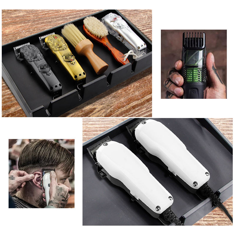 Practical Salon Accessory Storage Box 4 Slots Shelf Hair Clipper Correcting Tray