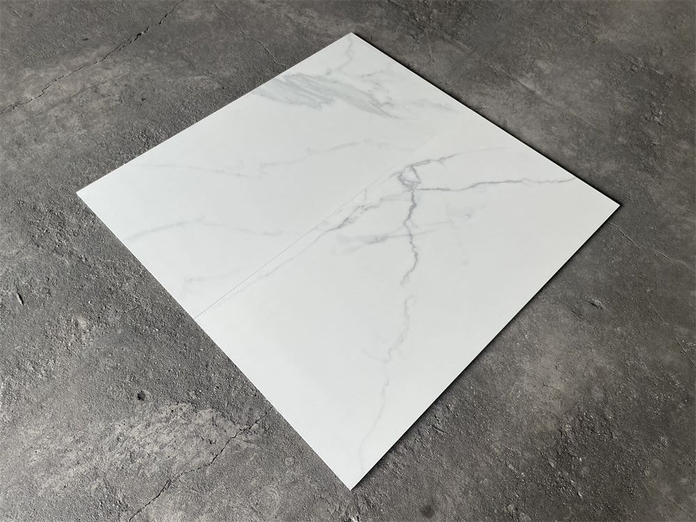 Керамогранитная плитка для пола в ванную 600x1200 мм, белый мрамор