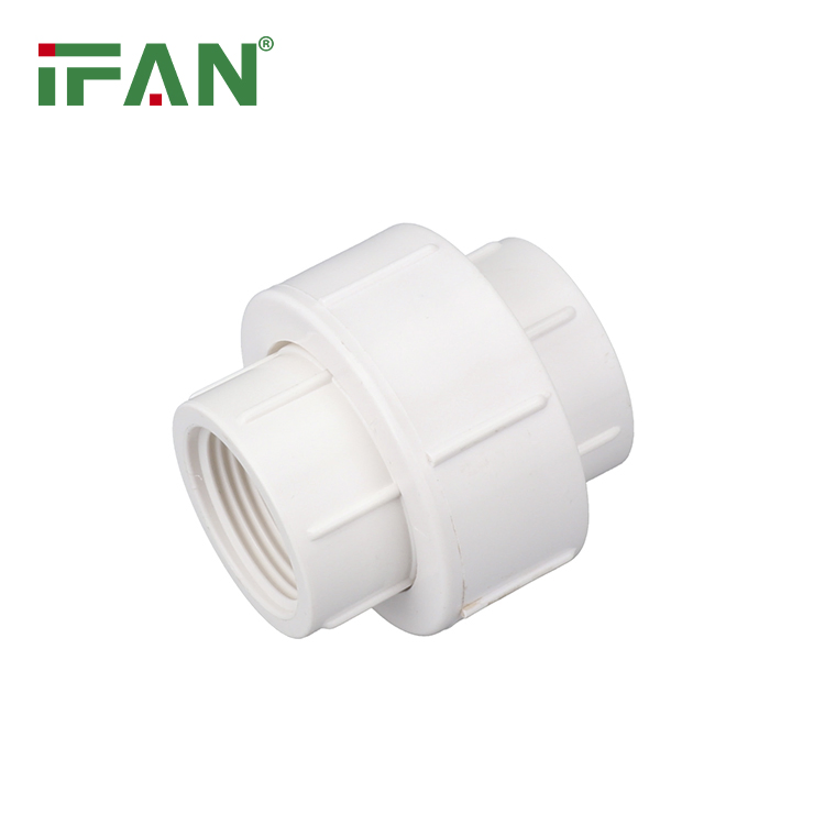 Ifan Good Quality UPVC Fitting BS 4346 1/2"-2" All Plastic Union White UPVC Pipe Fitting
