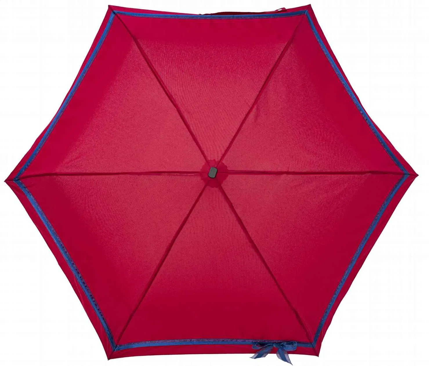 Зонт-трость с бантом, красный, 3 секции