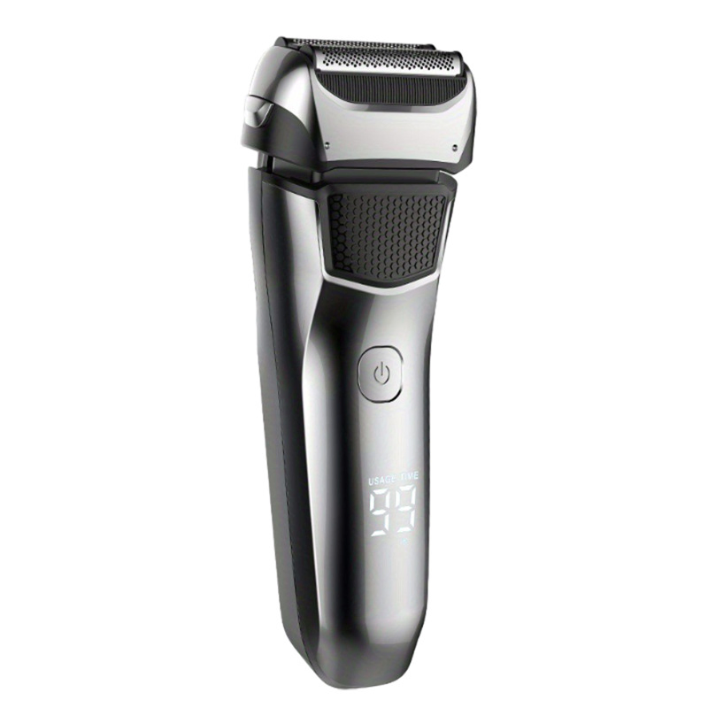Waterproof Intelligent Digital Display Rechargeable Three-Head Shaver Wet and Dry Dual-Use Face Beard Ear Shaver