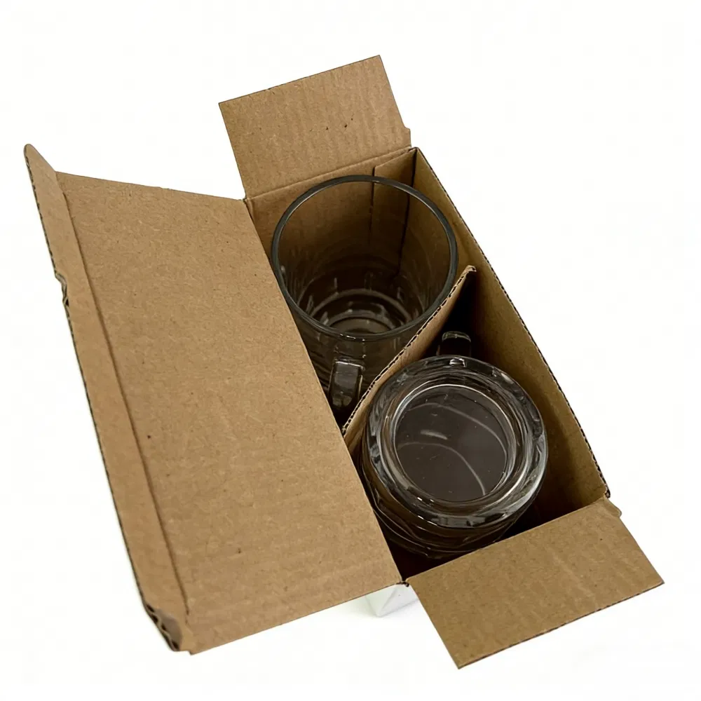 335ml Classic Handle Sodium-Calcium Glass Beer Mug for Daily Drinking