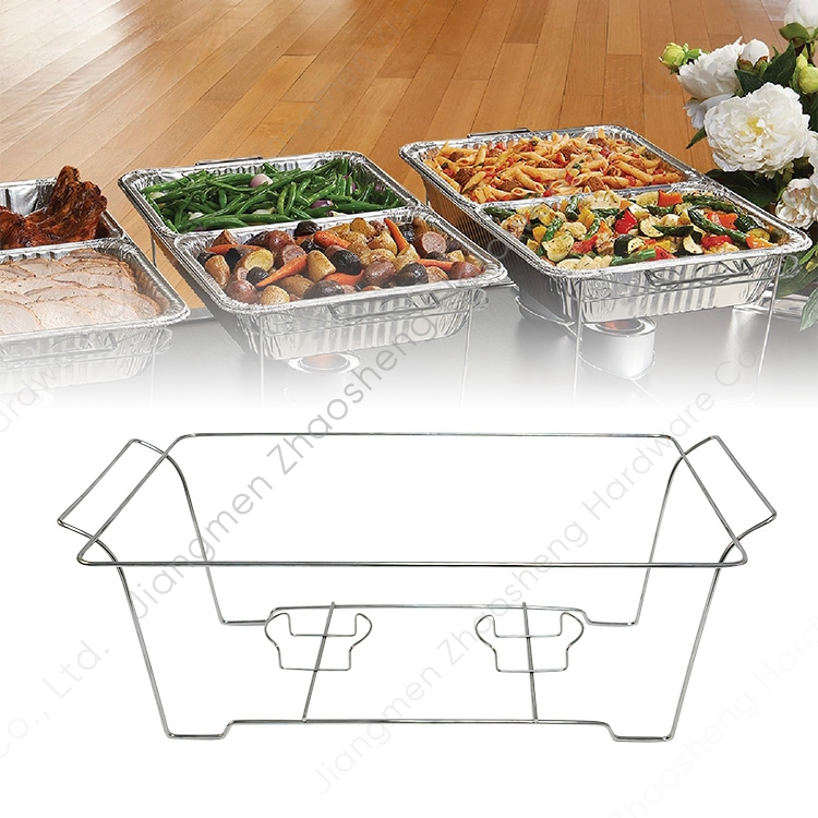Buffet Chafer Food Warmer Wire Frame Aluminum Pan Chafer Chafing Dish Stand Rack