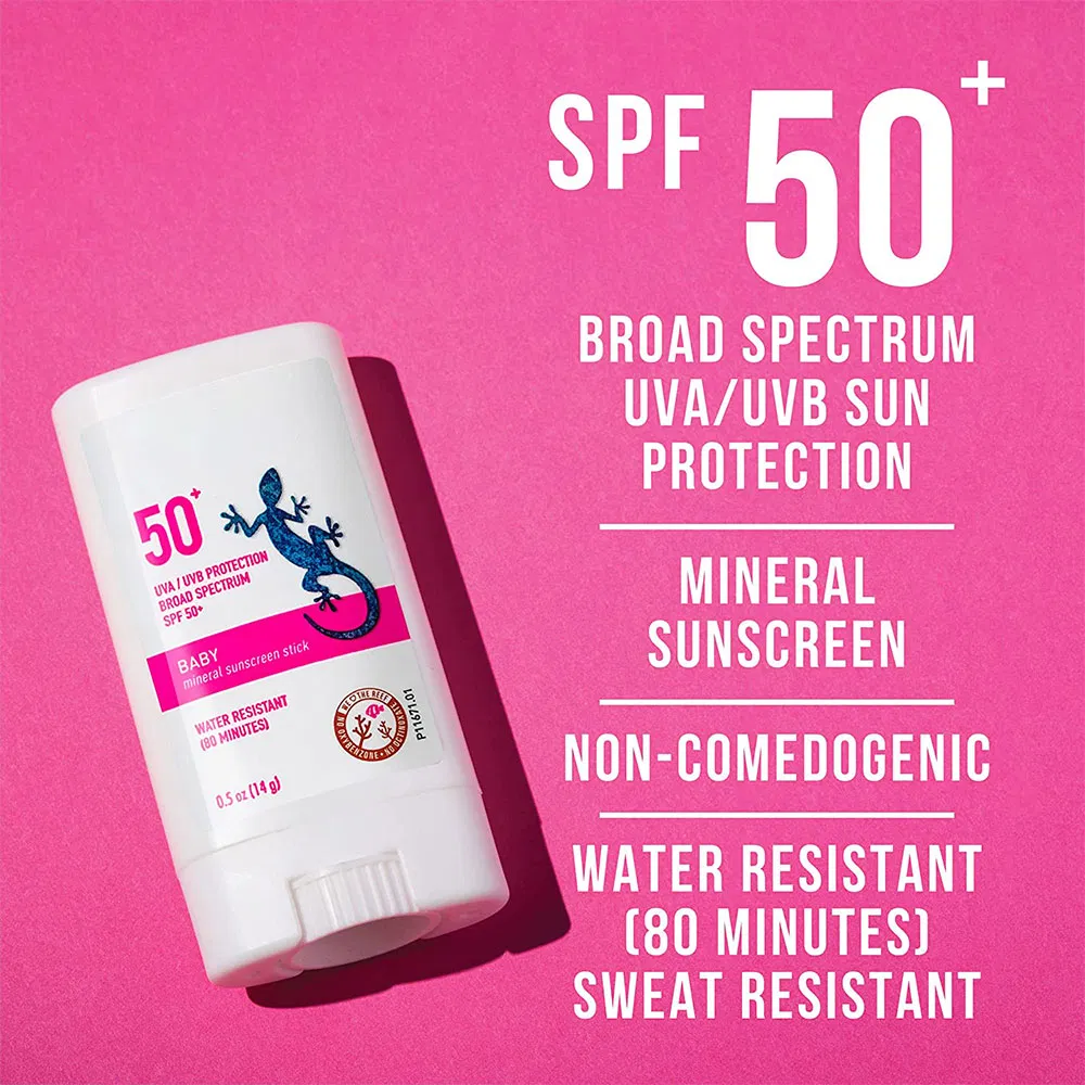 SPF 50 Waterproof UVA/UVB Protection Baby Mineral Sunscreen Stick