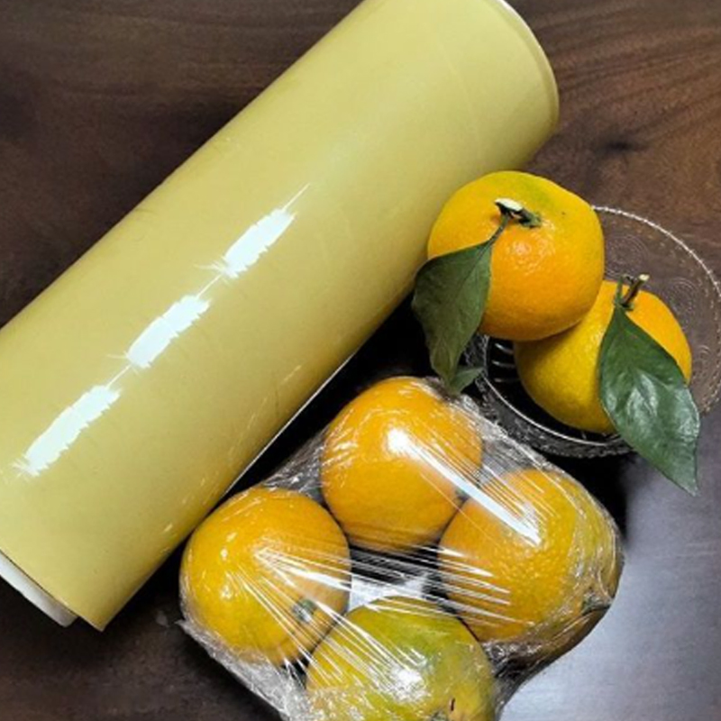Food Service PVC Cling Film Fruits Vegetables Stretch Jumbo Roll Film