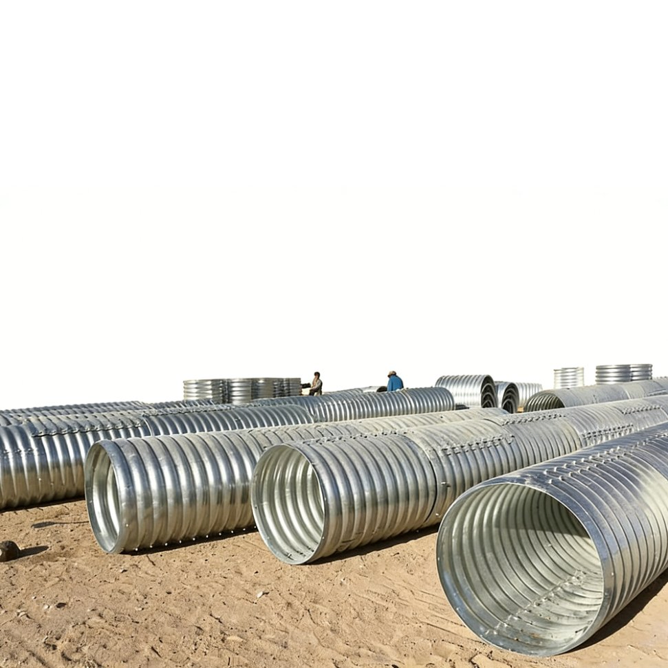 Spliced Galvanized Corrugated Culvert Pipe