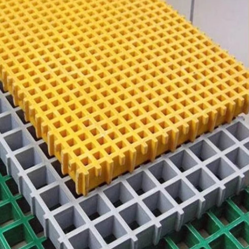 Fiberglass Reinforced Plastic Pultruded Grating Walkway Wire Mesh Floor Composite Gfrp FRP Grating for Construction Facilities