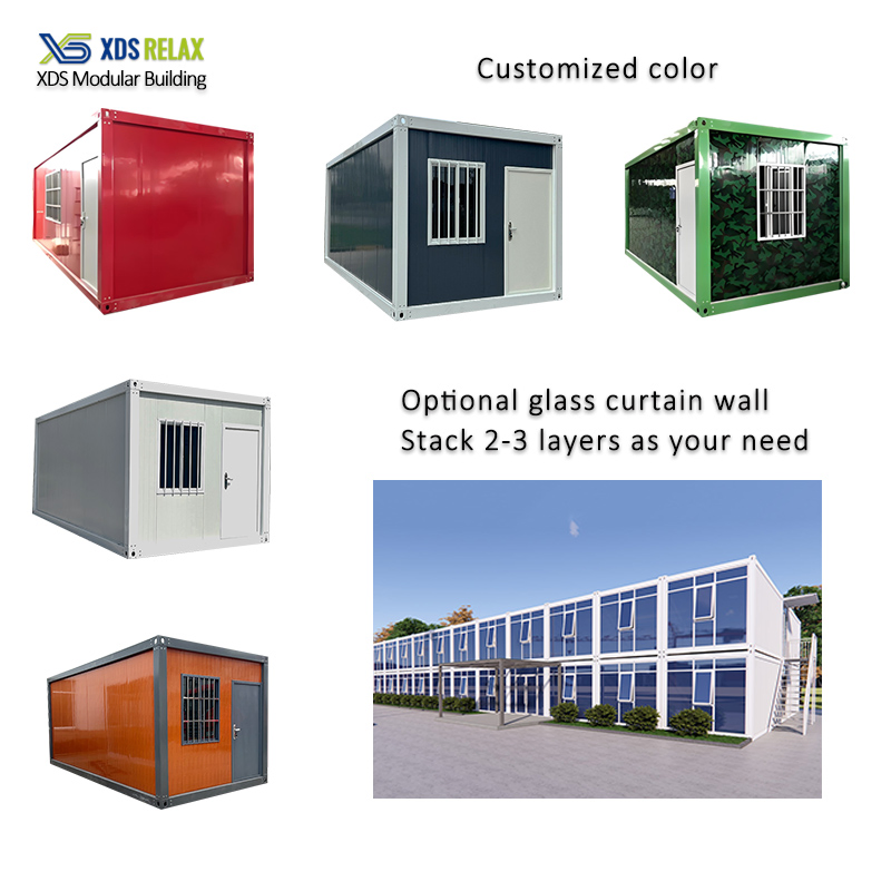 Construction Steel Prefab Container House Outdoor Foldable Container Portable Toilet