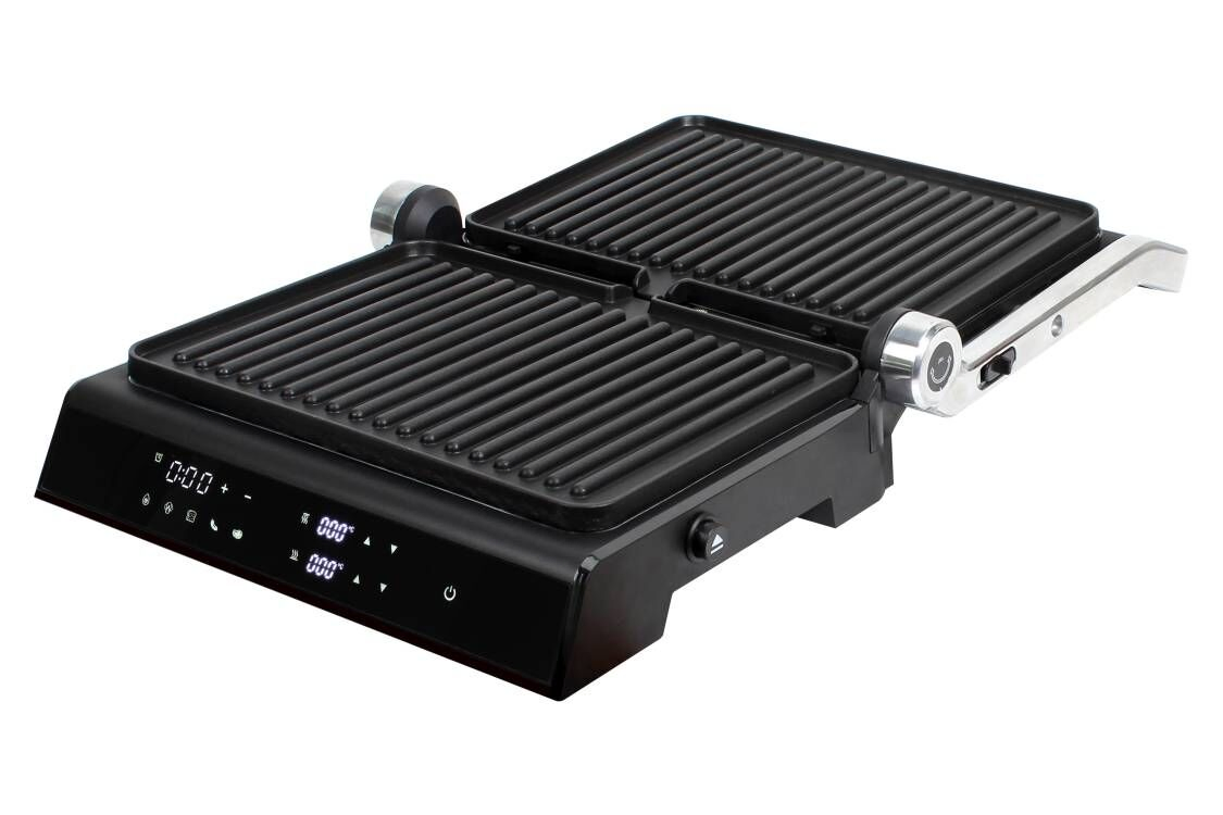 4 Slice Digital Contact Press Grill with Detachable Nonstick Plate Stainless Steel Panel
