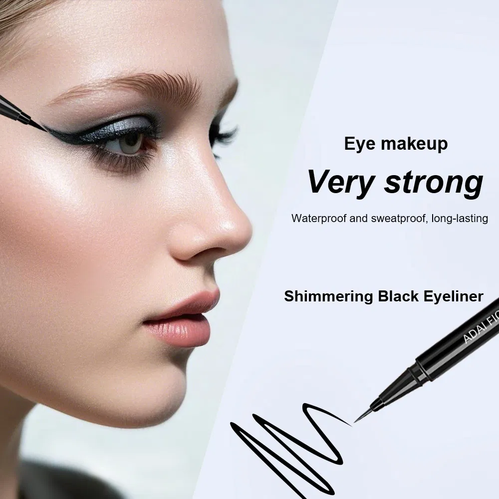 Wholesale Cosmetics Hypoallergenic Waterproof Smudge-Proof Natural Permanent Black Liquid Eyeliner Free Sample
